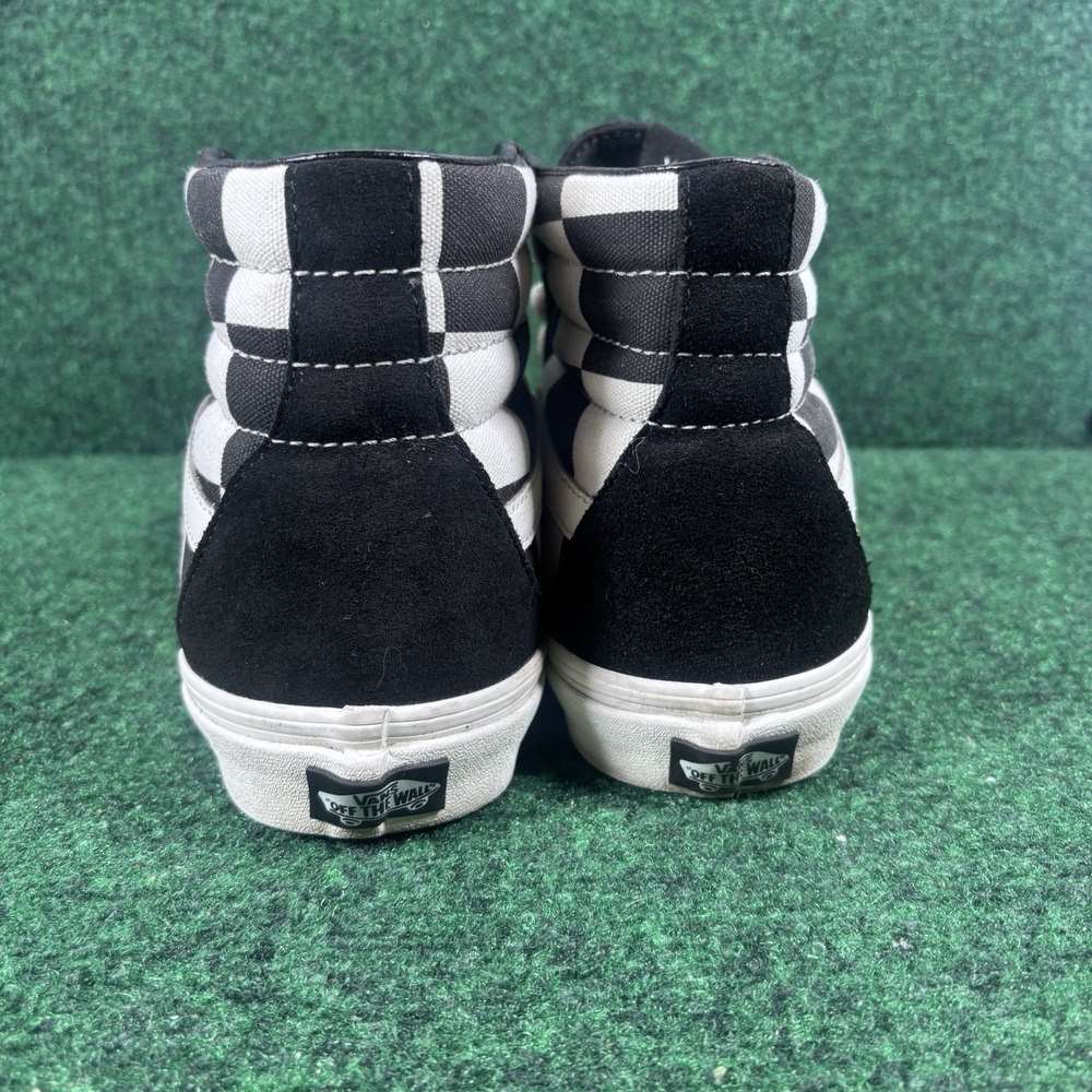 VANS Sk8-Hi Men's Black/White Checkerboard Lace-Up High Top Sneakers Mens 8 - Picture 5 of 8